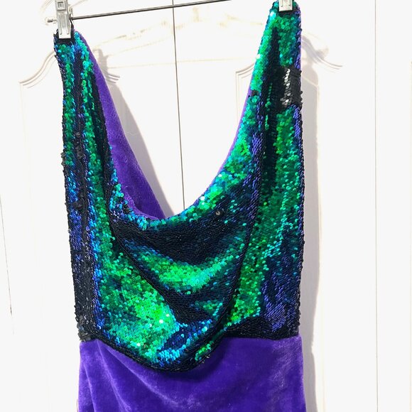 Mermaid Tail Blanket-Purple/Ombre Sequins/Bling Super Soft-Plush-Comfy-Warm - Picture 9 of 15